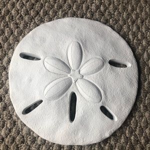Ceramic sand dollar decor from hobby lobby